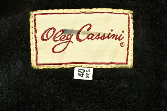 Vintage 1980s Oleg Cassini Leather Biker Jacket /… - image 5