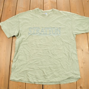 Vintage 1990s Stratton Vermont Souvenir T Shirt / Streetwear / Made In USA / Vacation Tee / Travel T Shirt / Single Stitch