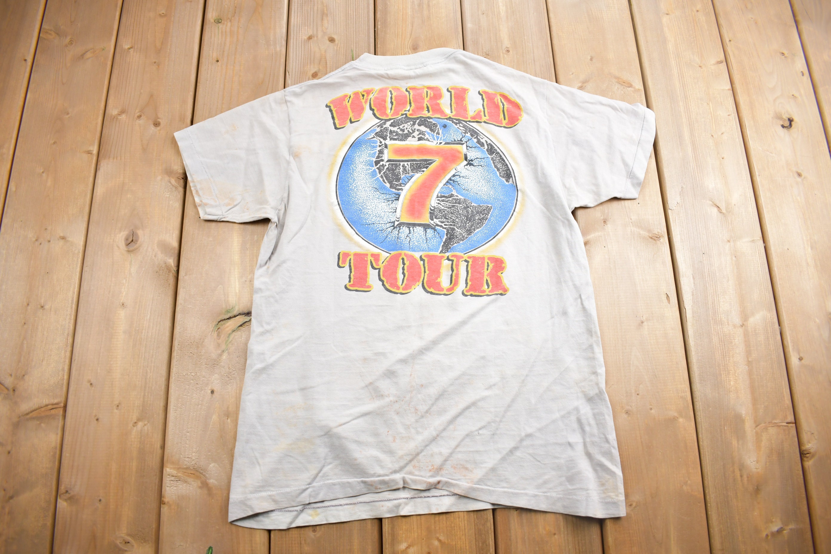 80年代ヴィンテージ TRIUMPH THUNDER SEVEN Tシャツ Vintage 1985 Thunder Seven by Triumph World Tour Band T-shirt