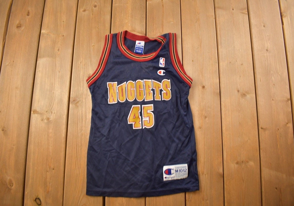 New-VINTAGE STARTER DENVER NUGGETS PRO CUT BLANK BASKETBALL JERSEY