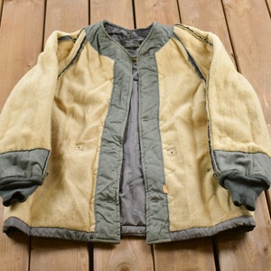 Vintage 1958 Military Reversible Liner Jacket / Button Up Jacket / US Army Green / Vintage Army / Streetwear Fashion / Army Jacket