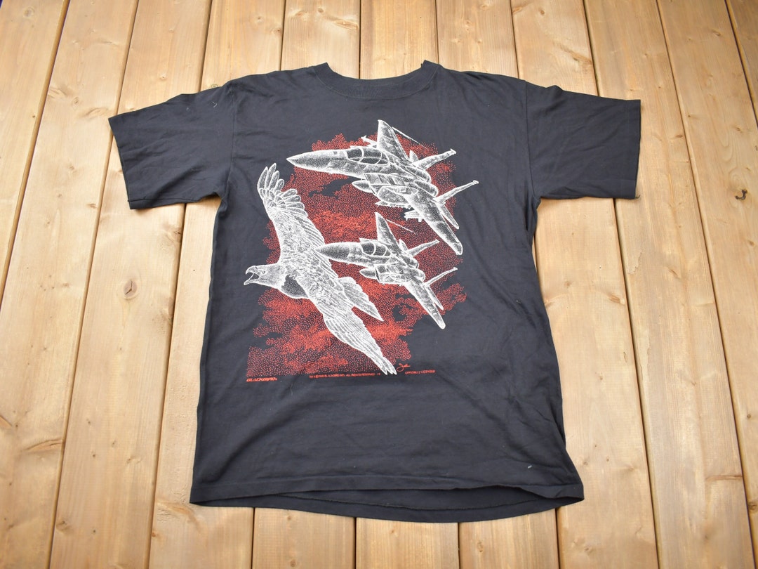 vintage-1990-blackbird-eagle-fighter-jet-graphic-t-shirt-etsy