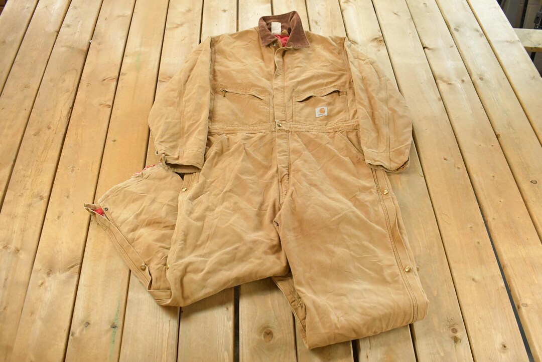 Vintage 1980s Carhartt Canvas Coveralls Men's 42 X 29 / Workwear