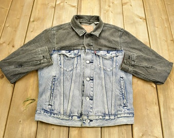 Two color top jean jacket