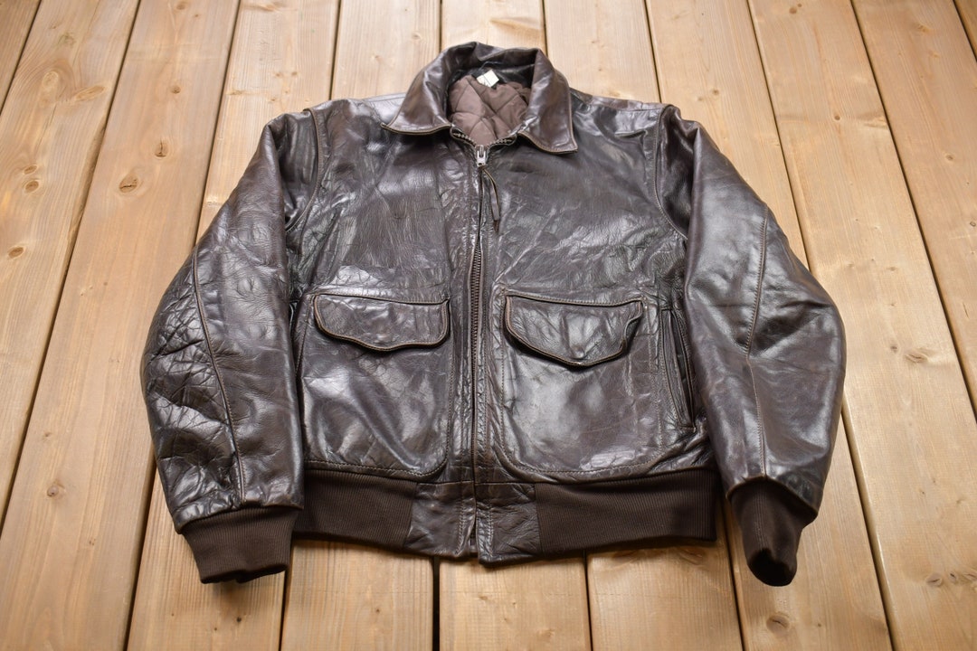 Vintage 1990s Champlain Leather Jacket / Fall Outerwear / Leather Coat ...