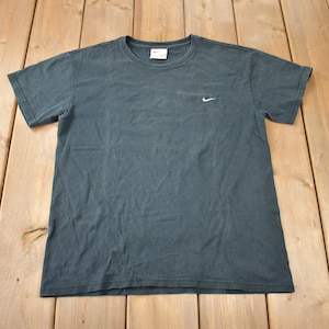 Vintage 1990s Nike Mini Swoosh Embroidered T Shirt Made In USA