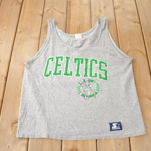Vintage 1990s Boston Celtics NBA Basketball Starter Graphic Tank Top Made In USA