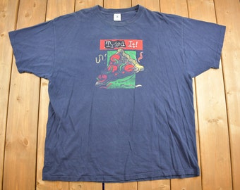 Vintage jaren 1990 Pizza Hut grafisch T-shirt / Vintage T-shirt / Streetwear / Graphic T-shirt / Enkele steek / Made In USA / Vintage Pizza Hut