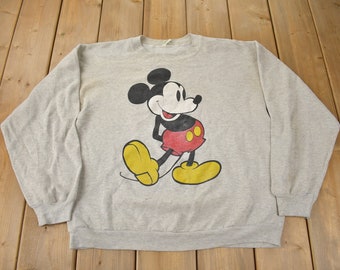 Vintage 1980s Mickey Mouse Graphic Disney Crewneck Made In USA