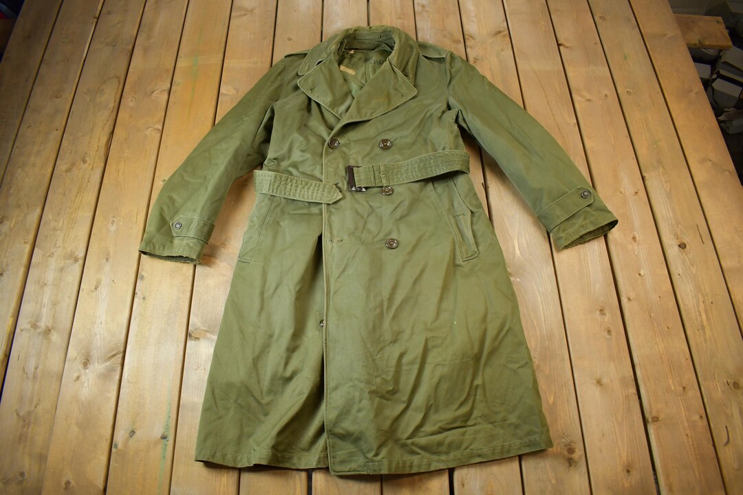 Vintage 1950S Military OG 107 Trench Coat With Liner - Etsy Israel