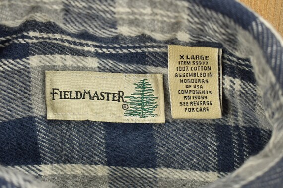 Vintage 1990s Field Master Plaid Flannel Button U… - image 6