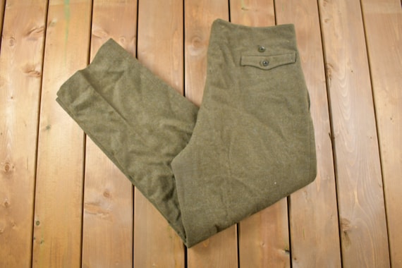 Vintage 1951 French Wool Trousers 38 X 32 / Made in France  