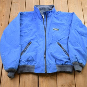 Vintage 1990s Fleece Lined Windbreaker Jacket / Made In USA / Athletic Spring Summer Sportswear / Streetwear / Athleisure / 90s LL Bean