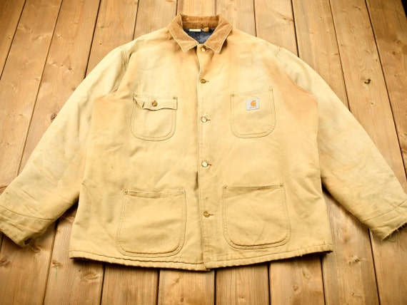 Vintage 1980s Carhartt Blanket Lined Chore Coat / Vintage Workwear