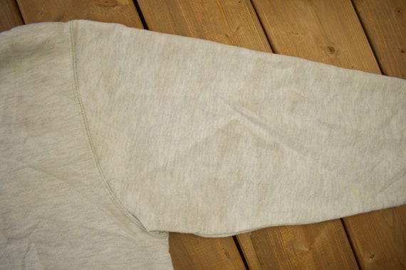 Vintage 1990s Champion Small Logo Grey Hoodie / V… - image 4