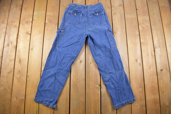 Vintage 1990s Bill Blass Cargo Denim Jeans Size 3… - image 2