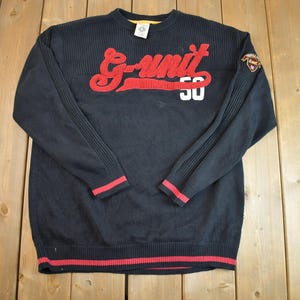 Vintage Y2K GUnit Knit bestickter Rundhalspullover - XL