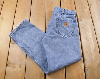 Vintage 1990s Carhartt Jean Pants Size 32 x 29 / 90s Carhartt Pants / Hype Vintage / Distressed Carhartt / Vintage Workwear