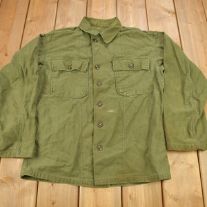 Vintage 50s US Military Army Utility Shirt 1950 Korean War