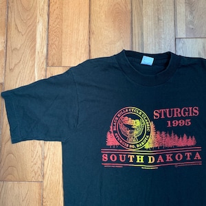 Sturgis / Sturgis 1995 / 90s Bike T Shirt / Cycle Tee  / Sturgis 55 Anniversary / Elk Creek / Sturgis Rally / Vintage Sturgis / Cycle