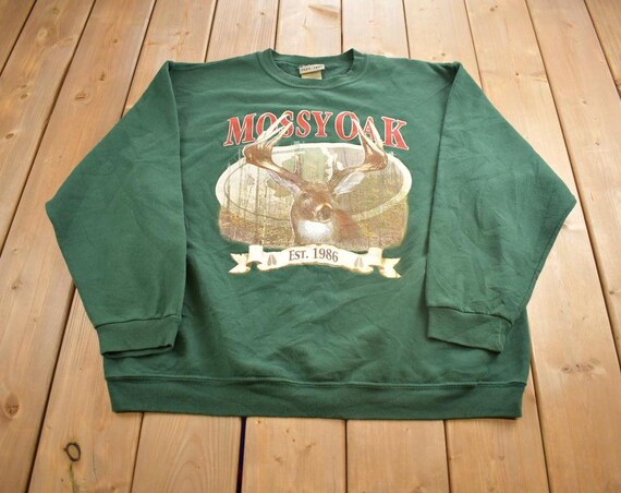 Vintage 1990s Mossy Oak Outdoorsman Crewneck Sweatshirt Made in USA Etsy