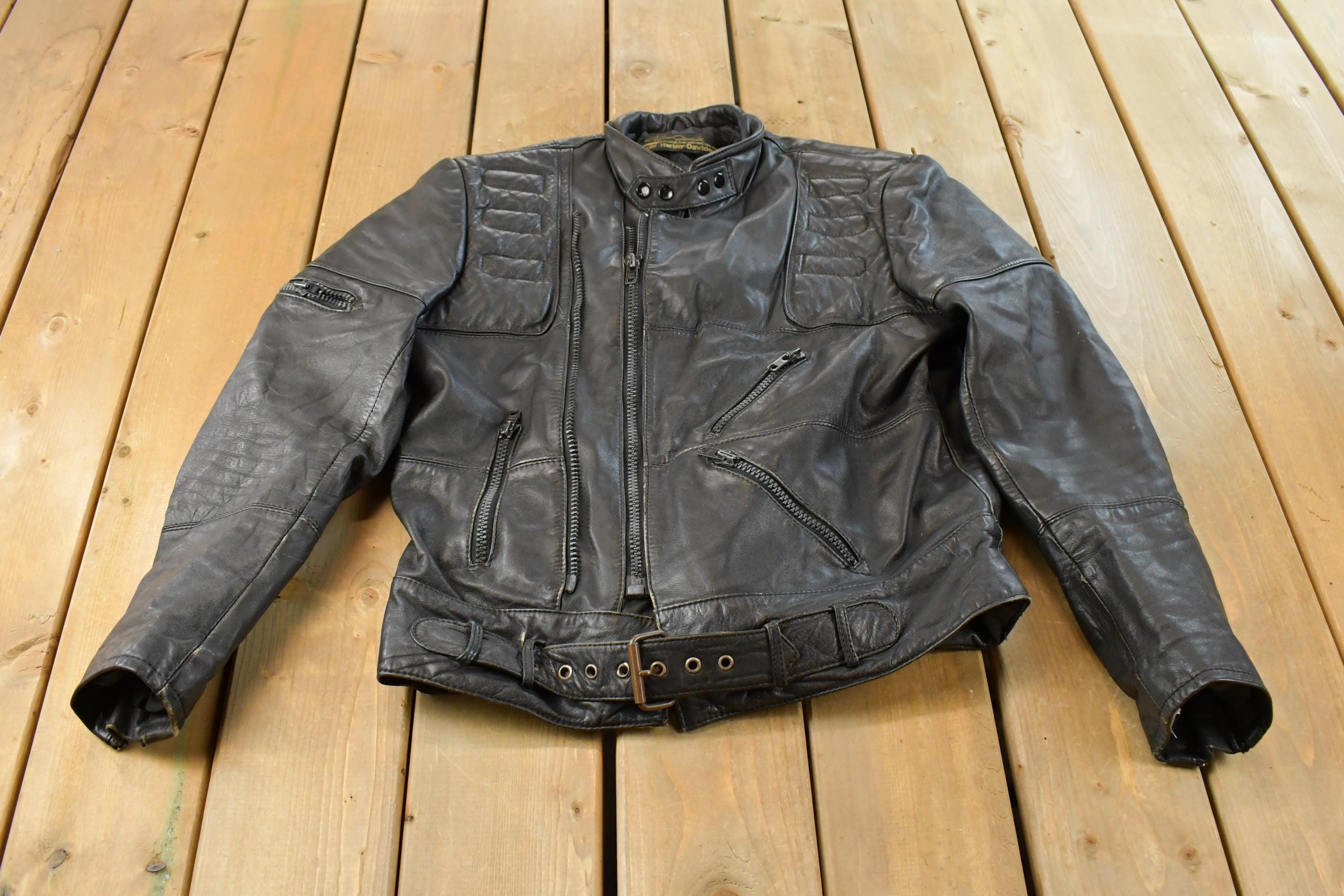 Harley Davidson Used Leather Jacket - Etsy