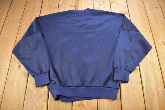 Vintage 1980s Nike Big Swoosh Jersey Like Crewneck Sweatshirt