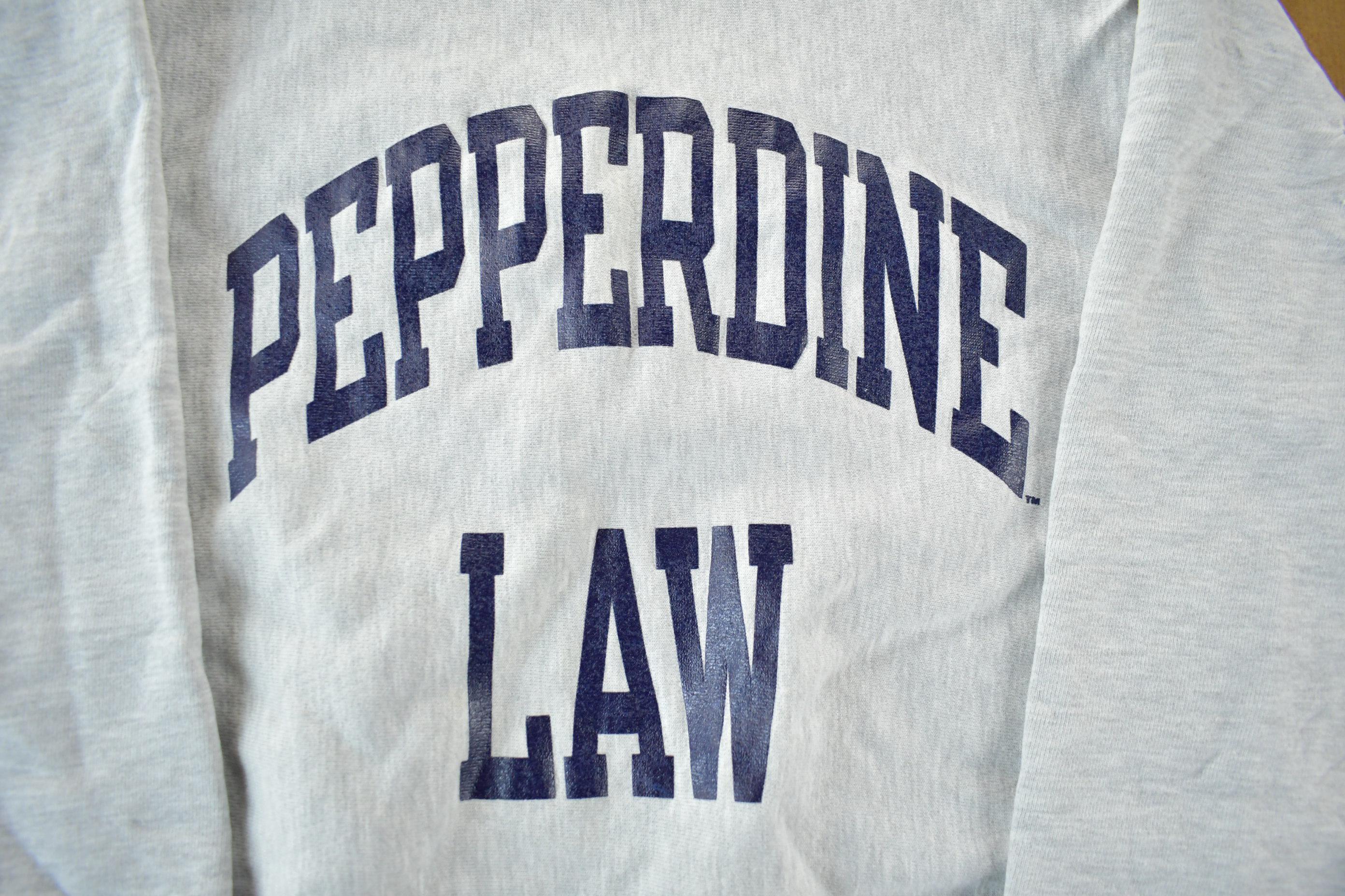 Vintage 1990s Pepperdine Law Champion Reverse Weave Crewneck 