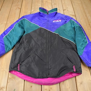 Vintage 1990s Arctic Cat Snowmobile Racing Jacket / Thinsulate 3M / Winter Sports / Streetwear / Color Block / Made In USA