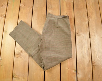 Vintage 1990s Ralph Lauren Plaid Pattern Trousers Size 30 x 29 / 90s Style Pants / Streetwear Fashion / Bottoms / Polo By Ralph Lauren