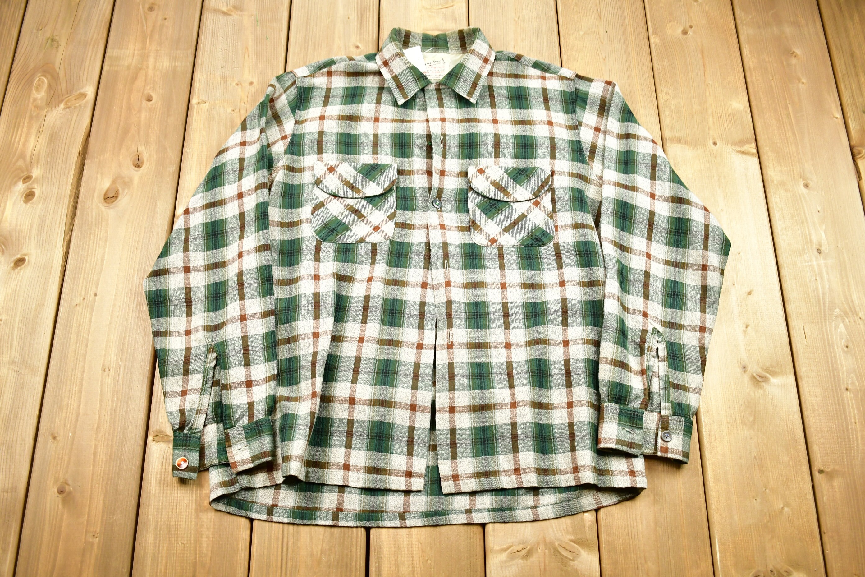 50s vintage wool shirt Cranbrook｜ファッション
