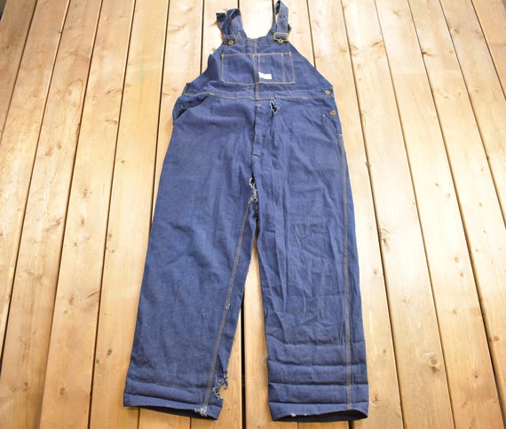SEARS アメリカ　オーバーオール　ヴィンテージ 60s Sears エプロン付き ヒッコリー オーバーオール w40L32