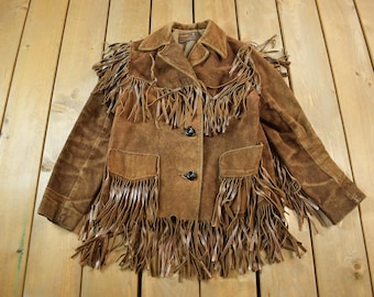 1960年代 ブラウン スエード フリンジ ジャケット - Etsy 日本