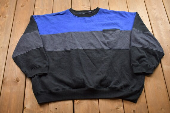 Vintage 1990s Members Only Color Block Crewneck S… - image 1