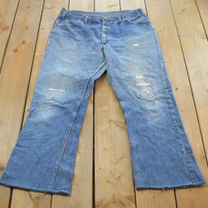 Calça jeans flare vintage JC Penney dos anos 70, masculina, tamanho 35 x 26,5 / Estilo vintage americano dos anos 70 / Autêntica vintage / Calça vintage / Calça boca de sino