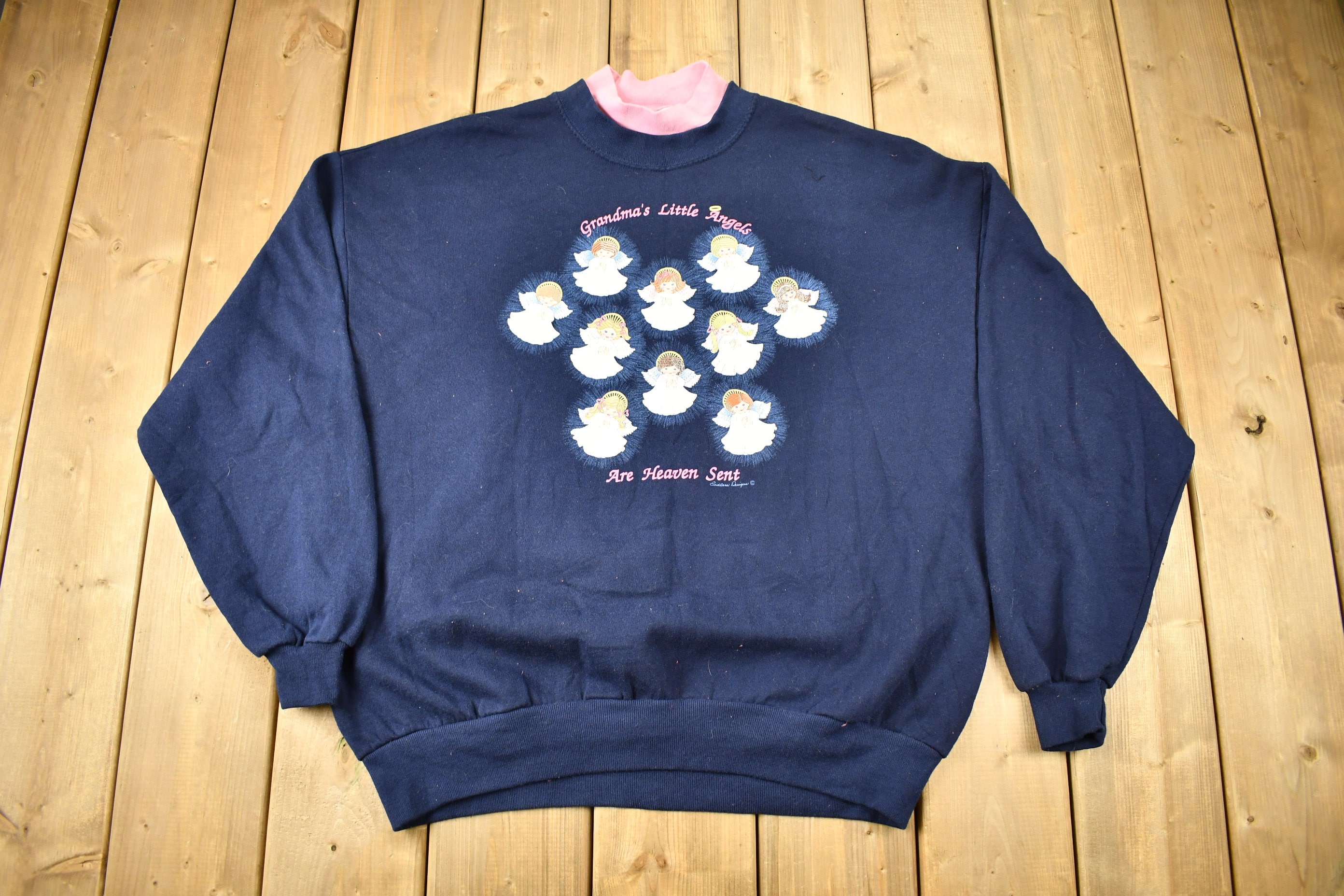 Vintage 1990s Grandmas Little Angels Are Heaven Sent Cute Crewneck 