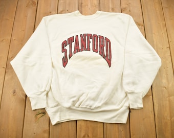 Vintage 1990s Stanford University Heavy Weight Pro Weave Crewneck Sweatshirt / 90s Crewneck / Souvenir / Streetwear / Made In USA