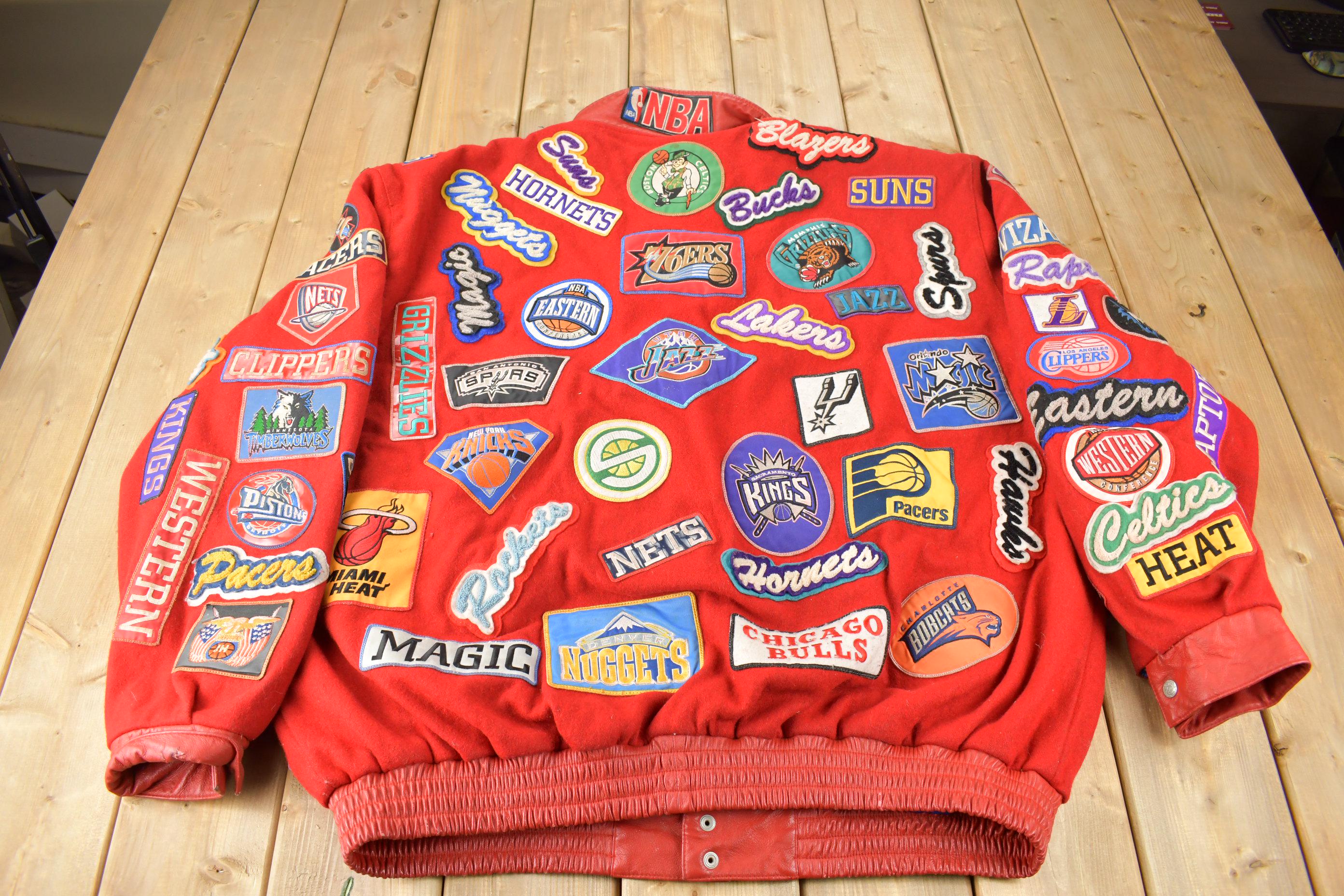 Jeff Hamilton NBAチームパッチ刺繍 USA製90s ブルズレザー 90s USA