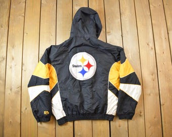 Vintage Y2k NFL Pittsburg Steelers Embroidered Removable Hooded
