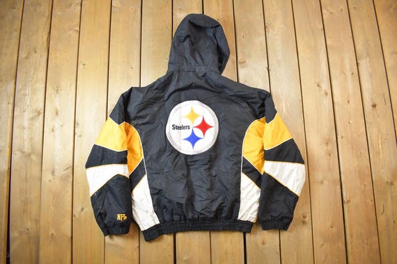Vintage Y2k NFL Pittsburg Steelers Embroidered Removable Hooded Vintage Y2k NFL Pittsburg Steelers Embroidered Removable Hooded