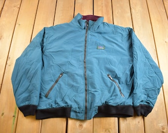 Vintage 1990s LL Bean Warm up Insulated Lined Bomber Jacket / See