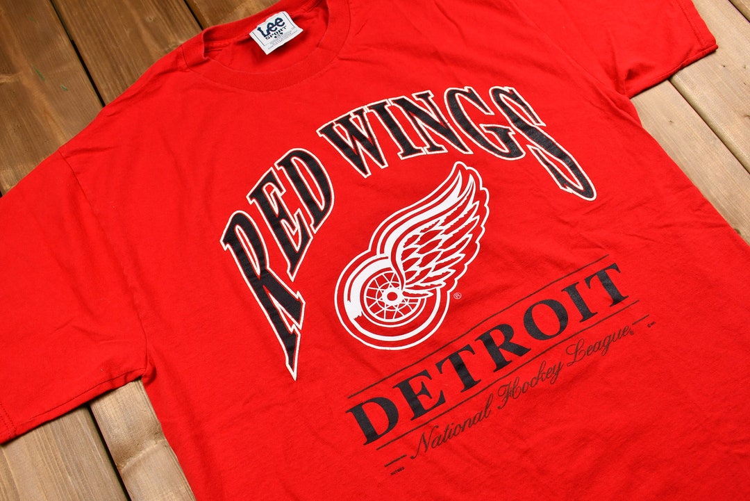 Vintage 90s Detroit Red Wings T shirt Lee Sport NHL 90s Streetwear Vintage Athleisure Etsy