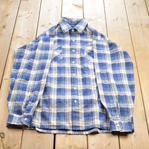 Vintage 1990s Arrow Sportswear Hunter Check Plaid Flannel Long Sleeve Button Up Shirt