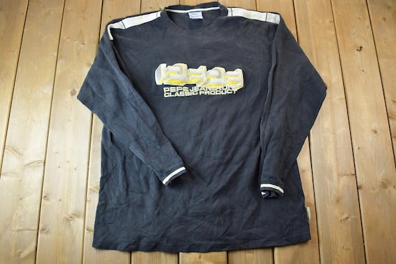Pepe Jeans, Vintage 1990s Pepe Jeans Co Crewneck Sweatshirt / 90s Crewneck / Made In USA / Streetwear / Embroidered