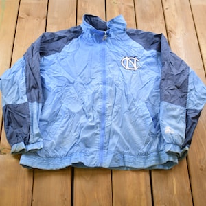 Vintage 1990s Starter North Carolina University Tar Heels NCAA Full Zip Windbreaker Jacket / Team Logo / Athletic Sportswear / Athleisure image 1