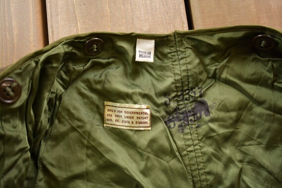 Vintage 1953 OG 107 Overcoat Military Liner / But… - image 5