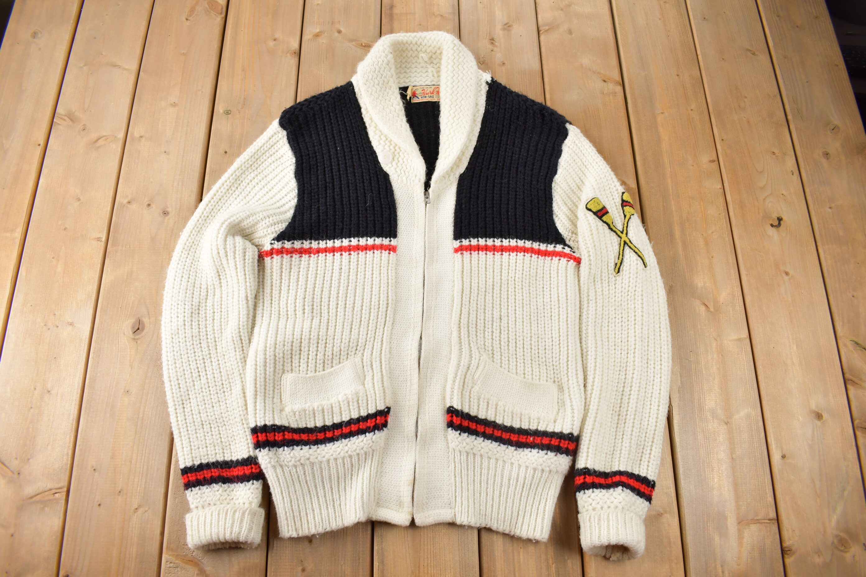 Vintage 1950s Kurl-king Knit Curling Sweater Made in Canada Vintage 1950s Kurl-king Knit Curling Sweater Made in Canada