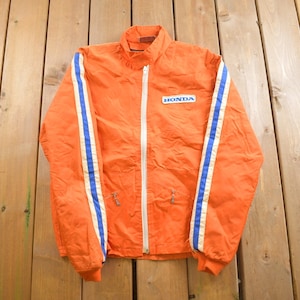 Vintage 1970s Honda Motor Company Racing Jacket / Athleisure Sportswear / Streetwear Fashion / Automotive Apparel / Made In USA
