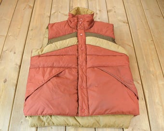 Vintage Reversible First Down Puffer Vest Big Logo Outwear Fashion