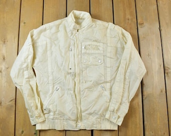 Vintage jaren 80 Ispo windjack met volledige rits en lente